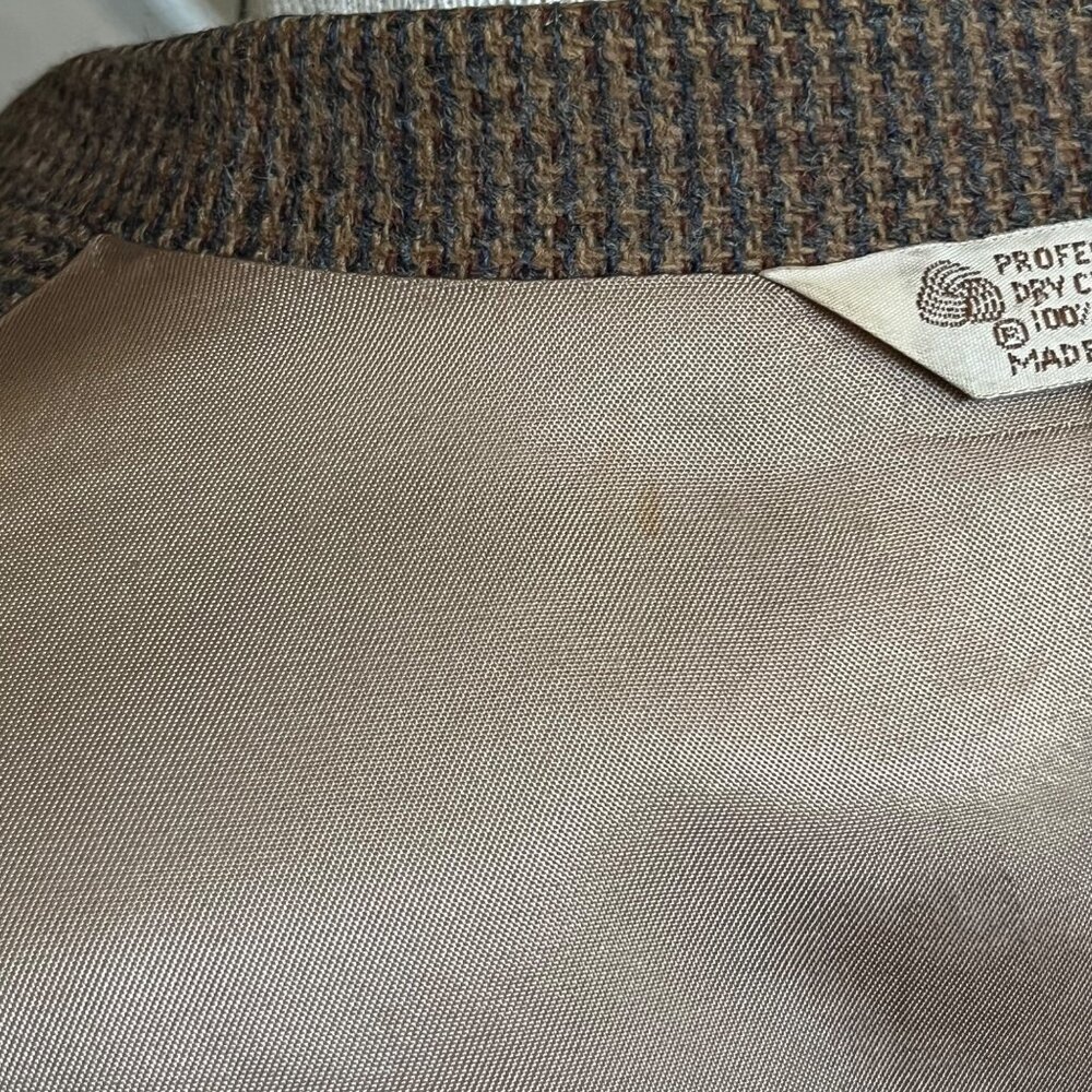 Orvis Mens Tweed Wool Blazer Jacket Sportcoat Elbow Patches Brown Gray Size 40R - Picture 8 of 15